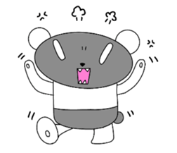 Name is Danpa. Black and white reverse. sticker #11611174