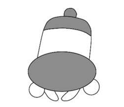 Name is Danpa. Black and white reverse. sticker #11611175