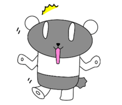 Name is Danpa. Black and white reverse. by yuichiro sticker 11611176