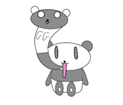 Name is Danpa. Black and white reverse. sticker #11611178