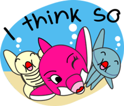 Dolphins and the friends sticker #11612053