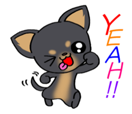 Bkack puppy bow wow! sticker #11612509