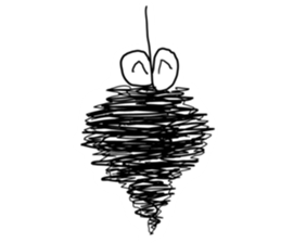 Cute Bagworm Sticker sticker #11612729