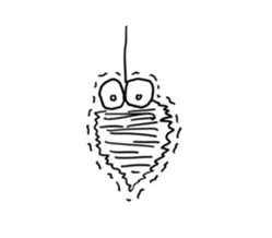 Cute Bagworm Sticker sticker #11612746