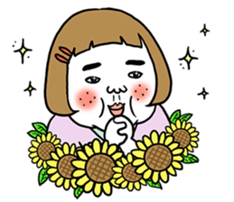 Ugly but charming woman summer version. sticker #11613130