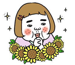 Ugly but charming woman summer version. sticker #11613130