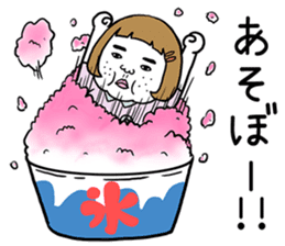 Ugly but charming woman summer version. sticker #11613131