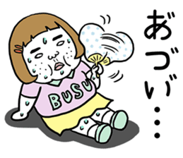 Ugly but charming woman summer version. sticker #11613132