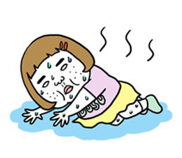 Ugly but charming woman summer version. sticker #11613134