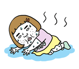 Ugly but charming woman summer version. sticker #11613134