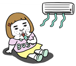 Ugly but charming woman summer version. sticker #11613136