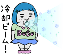 Ugly but charming woman summer version. sticker #11613139