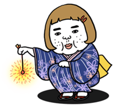 Ugly but charming woman summer version. sticker #11613142