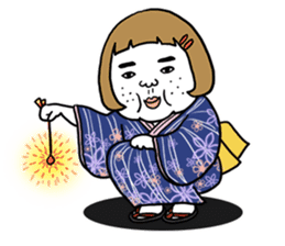 Ugly but charming woman summer version. sticker #11613142