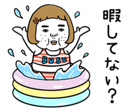 Ugly but charming woman summer version. sticker #11613147