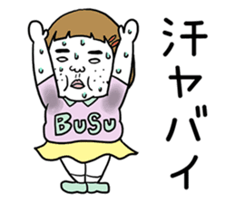 Ugly but charming woman summer version. sticker #11613149