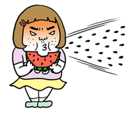 Ugly but charming woman summer version. sticker #11613154