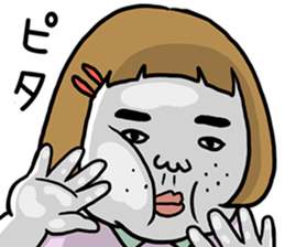 Ugly but charming woman summer version. sticker #11613155