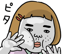 Ugly but charming woman summer version. sticker #11613155