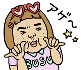 Ugly but charming woman summer version. sticker #11613157