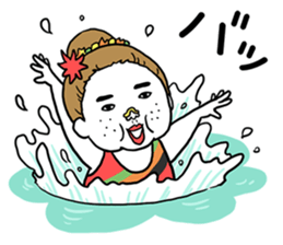 Ugly but charming woman summer version. sticker #11613158