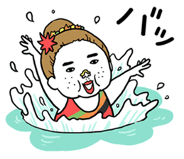 Ugly but charming woman summer version. sticker #11613158