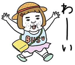 Ugly but charming woman summer version. sticker #11613161