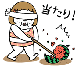 Ugly but charming woman summer version. sticker #11613164