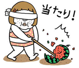 Ugly but charming woman summer version. sticker #11613164