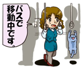 Cat and clerical worker sticker #11613693