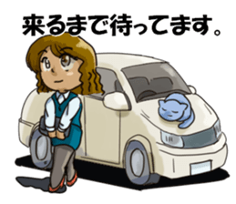 Cat and clerical worker sticker #11613698