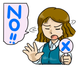 Cat and clerical worker sticker #11613724