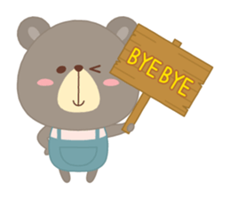Pretty bear "CLOSE" sticker #11615108