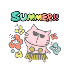 Cat loves summer sticker #11615940