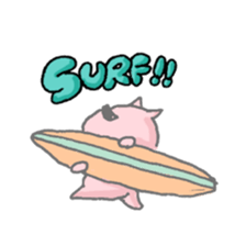 Cat loves summer sticker #11615950