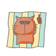 Cat loves summer sticker #11615954