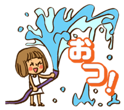 Smail!A girl with bobbed hair. sticker #11617930