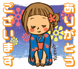Smail!A girl with bobbed hair. sticker #11617933
