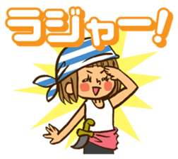 Smail!A girl with bobbed hair. sticker #11617937