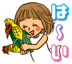 Smail!A girl with bobbed hair. sticker #11617938