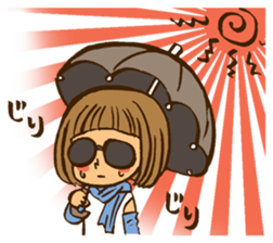 Smail!A girl with bobbed hair. sticker #11617947