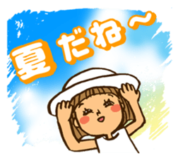 Smail!A girl with bobbed hair. sticker #11617953