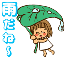 Smail!A girl with bobbed hair. sticker #11617954