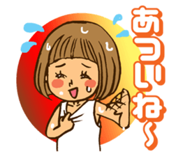 Smail!A girl with bobbed hair. sticker #11617955