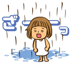 Smail!A girl with bobbed hair. sticker #11617962