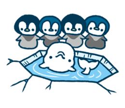 Short white dolphin. sticker #11618328