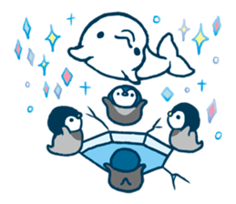 Short white dolphin. sticker #11618329