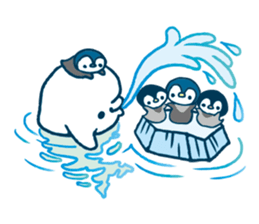 Short white dolphin. sticker #11618330