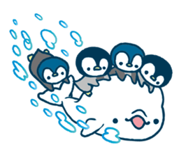 Short white dolphin. sticker #11618331