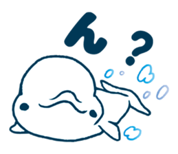 Short white dolphin. sticker #11618332